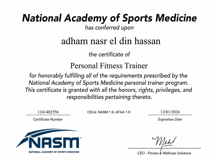NASM — Certified Personal Trainer